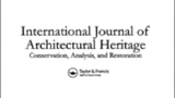 Paper in International Journal of Architectural Heritage